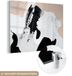 MuchoWow® Glass Painting 80x60 cm - Acrylic Glass Painting - Black - Abstract - Design - Photo on Glass - Paintings