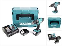 Makita DHP 453 RFJ Batterie Perceuse à percussion 18V 42Nm + 2x Batterie 3.0Ah + chargeur + Makpac