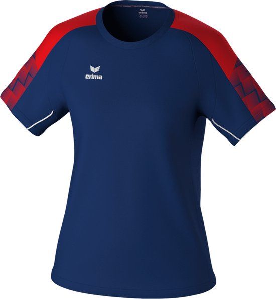 Erima Evo Star T-Shirt Dames - Marine / Rood - Maat 42