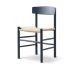 Fredericia Furniture Chaise J39 Indigo blue-tressé naturel