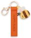 Sleutelhanger NICI sleutelhanger Happy Place kunstlederen band oranje 10cm met bij