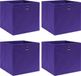 vidaXL Opbergboxen 4 st 32x32x32 cm stof paars