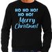 Bellatio Decorations Foute Kersttrui/sweater voor heren - hohoho Merry Christmas - zwart - glitter blauw XXL