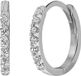 Lucardi Dames Oorbellen met diamant 0,15ct - 14 Karaat Witgoud