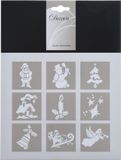 Decoris Kaemingk B.V. Kleine kerst raamsjablonen - vel van 18 x 25 cm - raamversiering