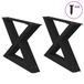 VidaXL Salontafelpoten 2 stuks Zwart Staal 60x(30-31,3) cm