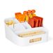 YouCopia Verstelbare bak, BPA-vrije verdeelde mand ShelfBin Snack Organizer, One Size, gespikkeld wit