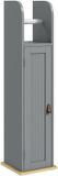 Kleankin Badkamerkast Hout 20x20x80cm Lichtgrijs