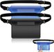 Allecto Sac étanche réglable pour téléphone portable - noir/bleu - lot de 2