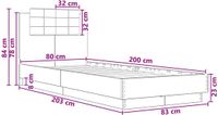 vidaXL Bedframe met Hoofdbord Grijs Sonoma Bewerkt Hout