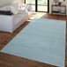 TT Home Tapis de salon Kurflor uni design moderne et intemporel 120 x 170 cm Rond Vert