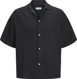JACK&JONES JJWAYNE SOLID RESORT SHIRT SS Herren Schwarz Viskose Leinen M