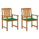 VidaXL Tuinstoelen 2 stuks met kussens massief acaciahout