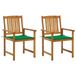 VidaXL Fauteuils de jardin 2 pièces avec coussins bois d'acacia massif