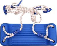 vidaXL Schommelzitjes 2 st met touwen 37x15 cm polyetheen blauw