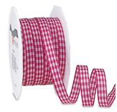 Präsent Vichy Bedraad Lint Magenta-Wit 10 mm Breedte, 20 m Lengte