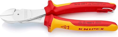 Knipex Kracht-zijsnijtang - 200 mm - VDE - 74 06 200 T BK