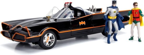 Jada Toys Batmobile Batman Classic 1966 TV Series + Figuren + Lights 1:18