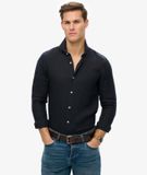 Superdry Homme Chemise Vacation en Lin Brodé Coupe Décontractée Navy Taille: M