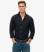 Superdry Homme Chemise Vacation en Lin Brodé Coupe Décontractée Navy Taille: M