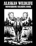 Alaskan Wildlife Monochrome Coloring Book