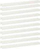 vidaXL Afdekprofiel voor tuinranden - 10 stuks - 100 x 10 x 5 cm - Staal - Wit