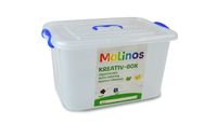Malinos 301012 Opbergdoos Rechthoekig Kunststof Blauw, Transparant