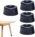 Merkloos / Sans marque Wan GmbH Rubberen Voetjes - Meubelpoten Vloerbeschermers - Meubels Stabiliseren - Met Stalen Ring - 4 Stuks - Zwart