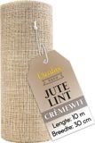Creative Deco Jute Lint Wit | Rol 30 cm Breed 10 m Lang | DIY Kunst & Handwerk Cadeauverpakking Boho Tafelloper Bruiloft