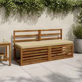 vidaXL - Bankkussen - VUGHT - Beige - 160 x 50 x 5 cm