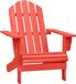 vidaXL Fauteuil Adirondack Bois de sapin massif Rouge Coussin inclus