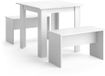 Vicco Sentio Eettafel set – 80 x 80 cm met 2 banken Wit