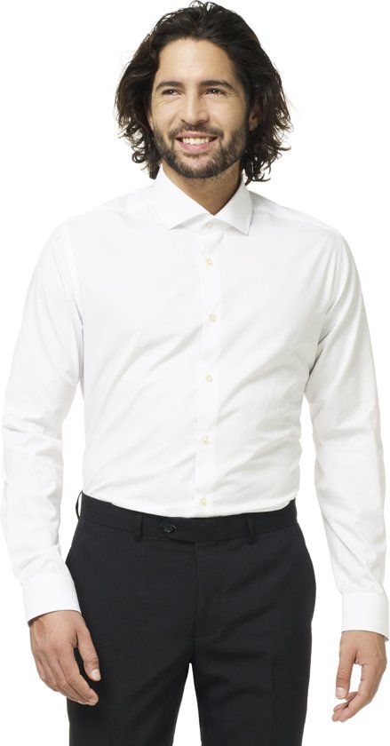 OppoSuits White Knight Overhemd voor Heren Wit - 8719323585737