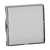 LEGRAND, SEANO wip met verlicht tekstveld incl. inzetstukken (neutraal, licht, bel), schakelaarafdekking, wipplaat, kleur: zwart gelakt, 765311