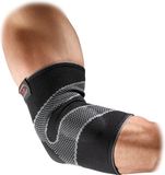 Mc David 4-Way Elastisch Steunverband Elleboog met Gelringen Zwart XL