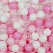 Ballen, diameter 7 cm, 25 stuks, wit, transparant, lichtroze, poederroze