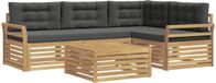 vidaXL - Tuinset - 5-delig - Wit en Antracietkleurig - Polyester