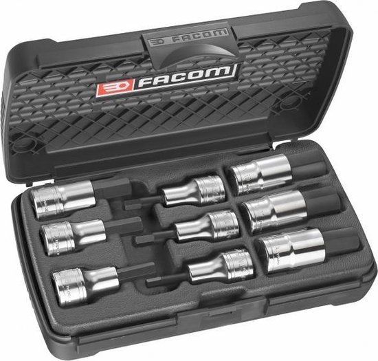 Facom Schroevendraaier Doppenset SXM - 6-kant 1/2" Bit - 9-delig - STM.J9APB