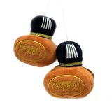 Poppy Grace Mate Pluche Poppy flesjes Bruin met koord (70cm) - 15x10cm - Bruin - Vrachtwagen Interieur - Auto - Accessoires