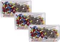 Merkloos épingles à tête/épingles de couture - 600x pièces - 31 mm - coloré - épingles à coudre pour loisirs créatifs