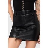 KIHILIST by KILLSTAR KILLSTAR KIHILIST by KILLSTAR - Gothic Minirok - Kihilist Obsidienne Biker Skirt - XS tot 4XL - voor Vrouwen - zwart