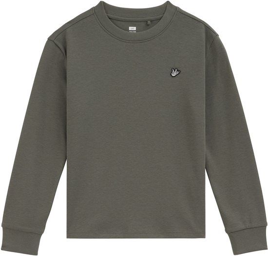 WE Fashion Jongens T-shirt Lange Mouw Army Green Katoen Maat 110/116