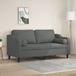 vidaXL Tweezitsbank 140 cm stof donkergrijs