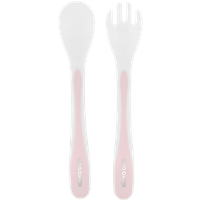 Kikka Boo Spoon and Fork Set – Roze