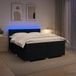 vidaXL Boxspringbed met matras met hoofdeinde, zwart, 180 x 200 cm, stof