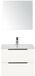 BES LED Seville Badmeubelset 60 cm - Wit Hoogglans Edge Greep - Wastafel Enjoy met Spiegel