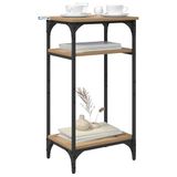 vidaXL - Bijzettafel - Artisan - Eiken - 40 x 30 x 75 cm - Bewerkt hout