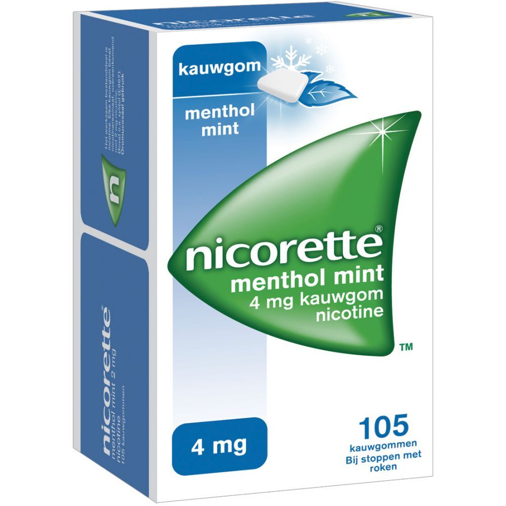 Nicorette Kauwgom 4mg Menthol Mint 105st