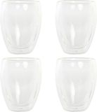 Item International Koffieglazen Dubbelwandig - Set van 4 - Latte Macchiato - 350 ml