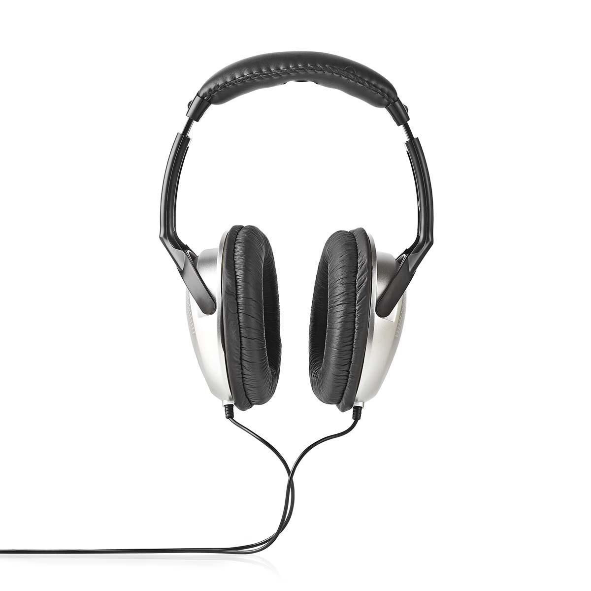 Nedis HPWD1201BK Over-ear Headphones - Wired - Black/Silver